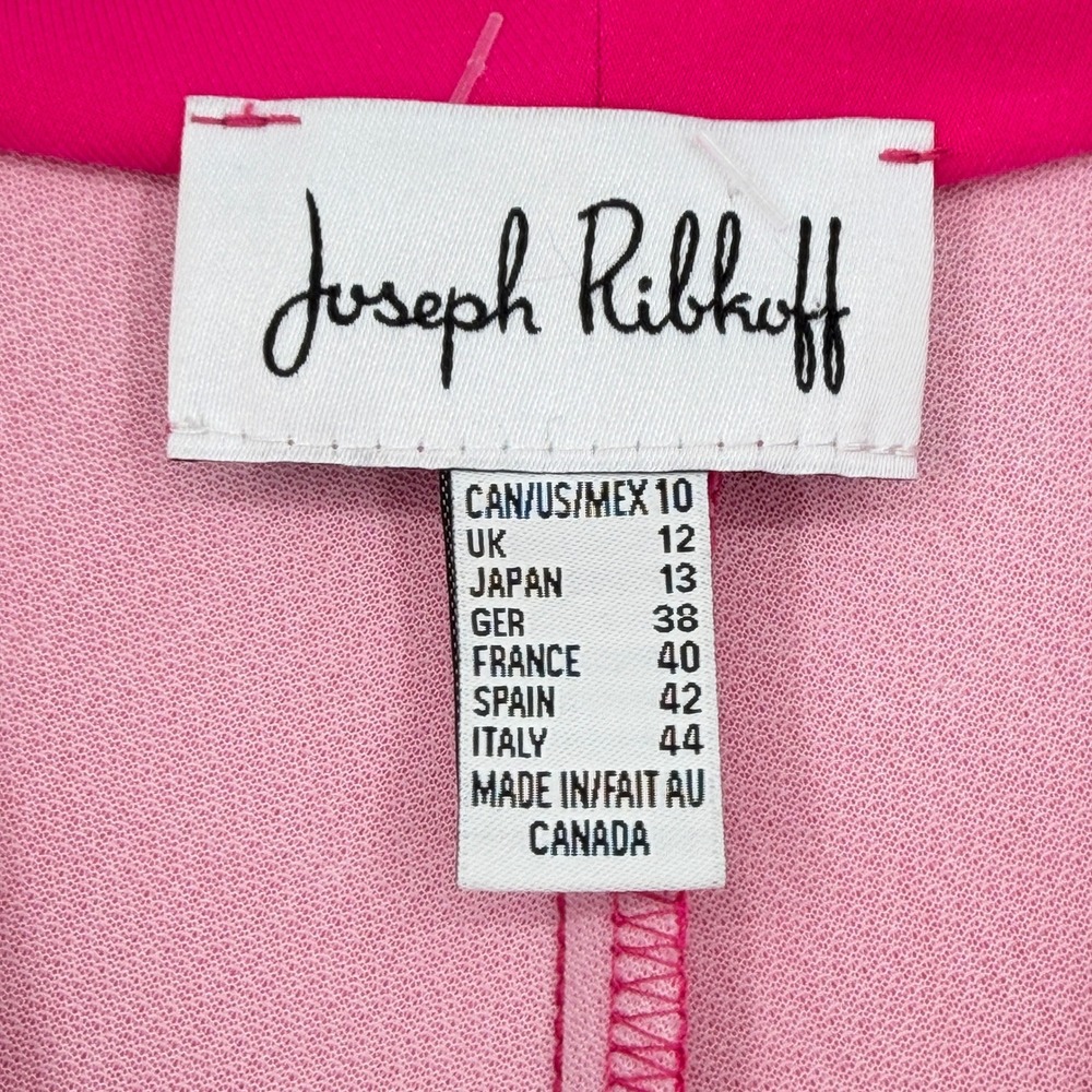 Joseph Ribkoff Hot Pink Ruched Zip-Front Blazer - Picture 3 of 14